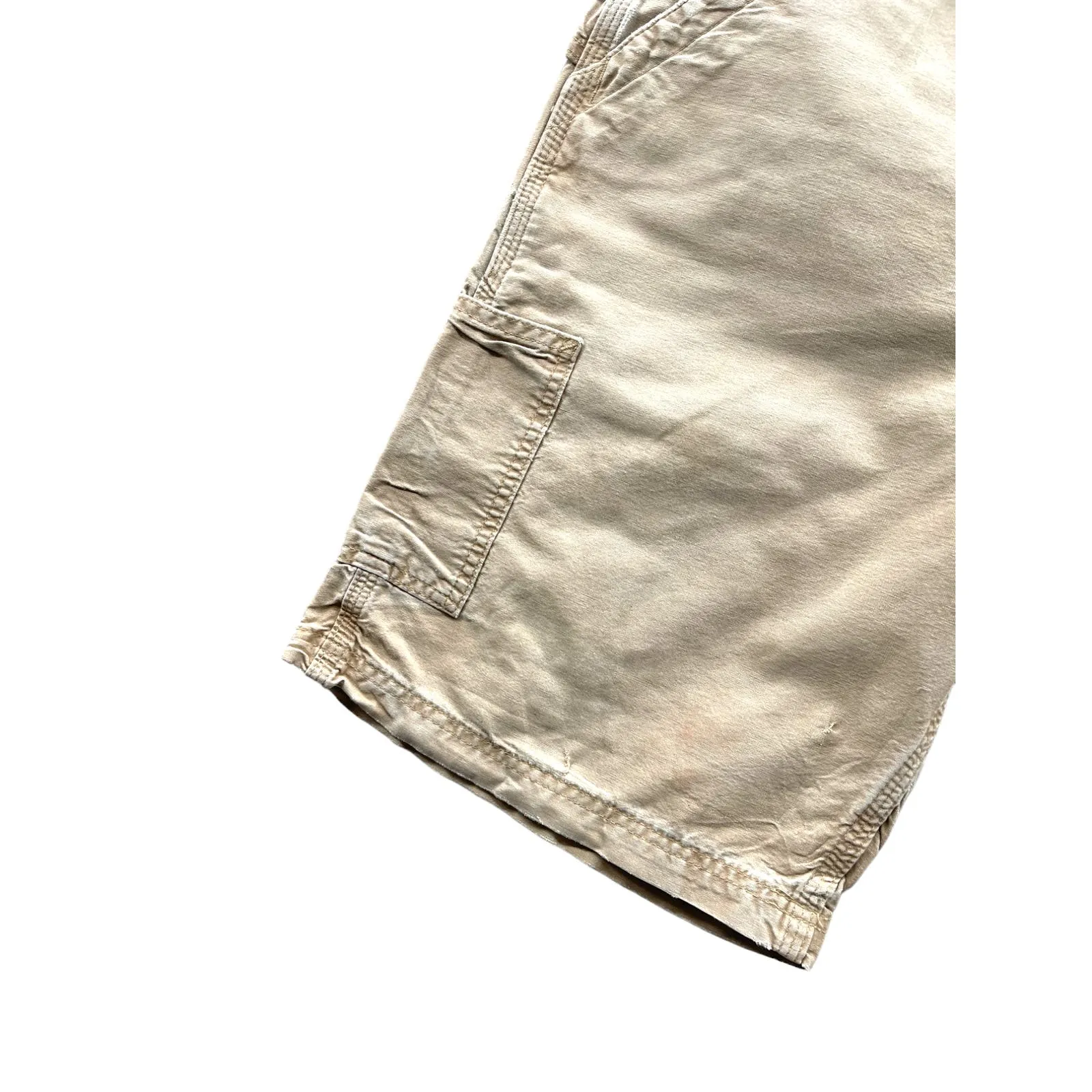 Vintage Carhartt Distressed Tan Utility Canvas Carpenter Cargo Shorts