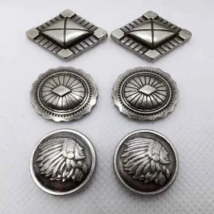 Vintage Diamond Stud Rivets Antique Silver 30 Pack