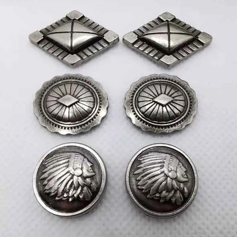 Vintage Diamond Stud Rivets Antique Silver 30 Pack