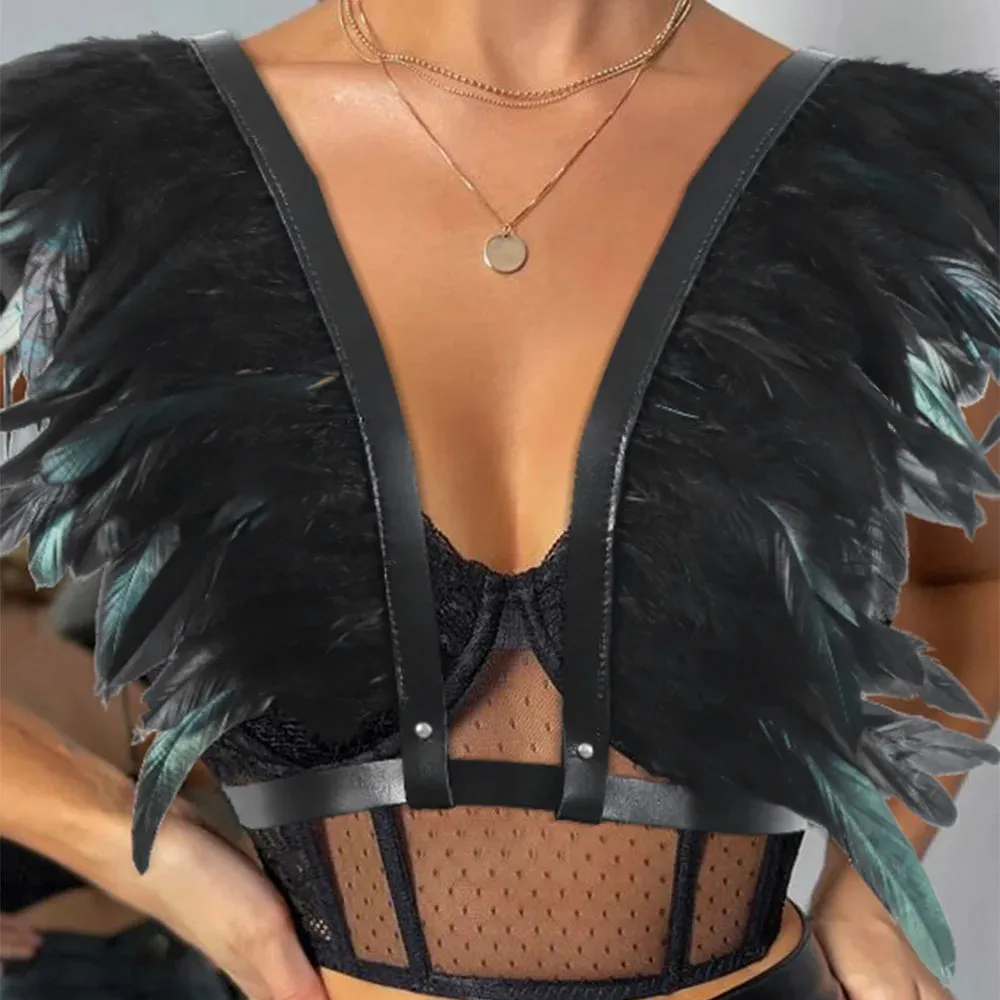 Vintage Medieval Feather Belt