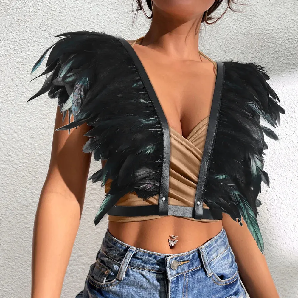 Vintage Medieval Feather Belt