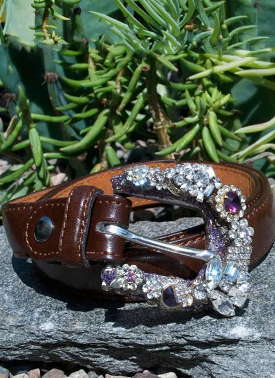 Vintage Mini Rhinestone Buckle & Belt