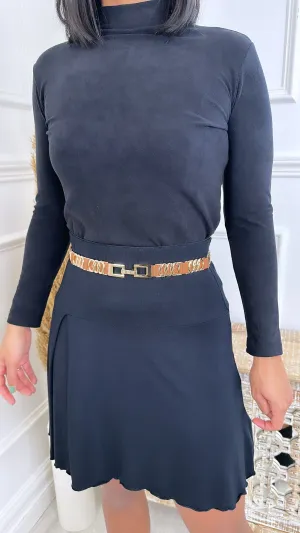Virginie Brown Gold Link Belt