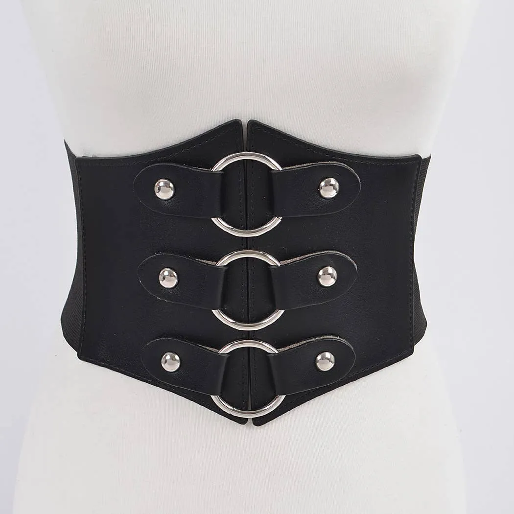 Waist Cincher with Silver O-Rings