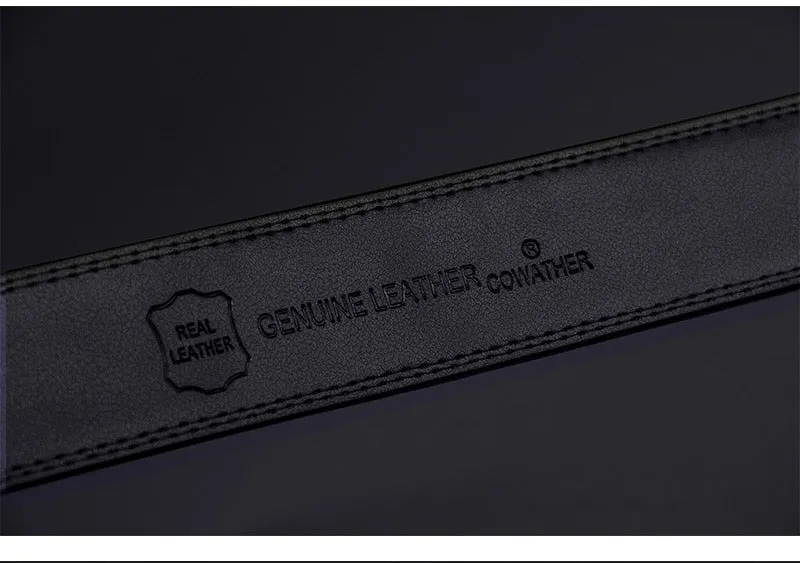 West Louis™ Cowhide Strap Elloy Buckle Belt