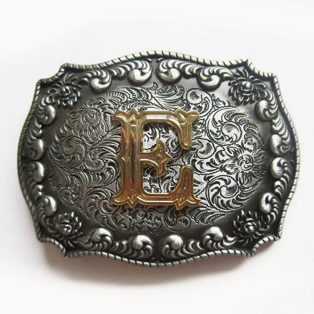 Western Cowboy Cowgirl Original Initial Letter Belt Buckle Stock In US Gurtelschnalle Boucle de Ceinture Ship from US and CN