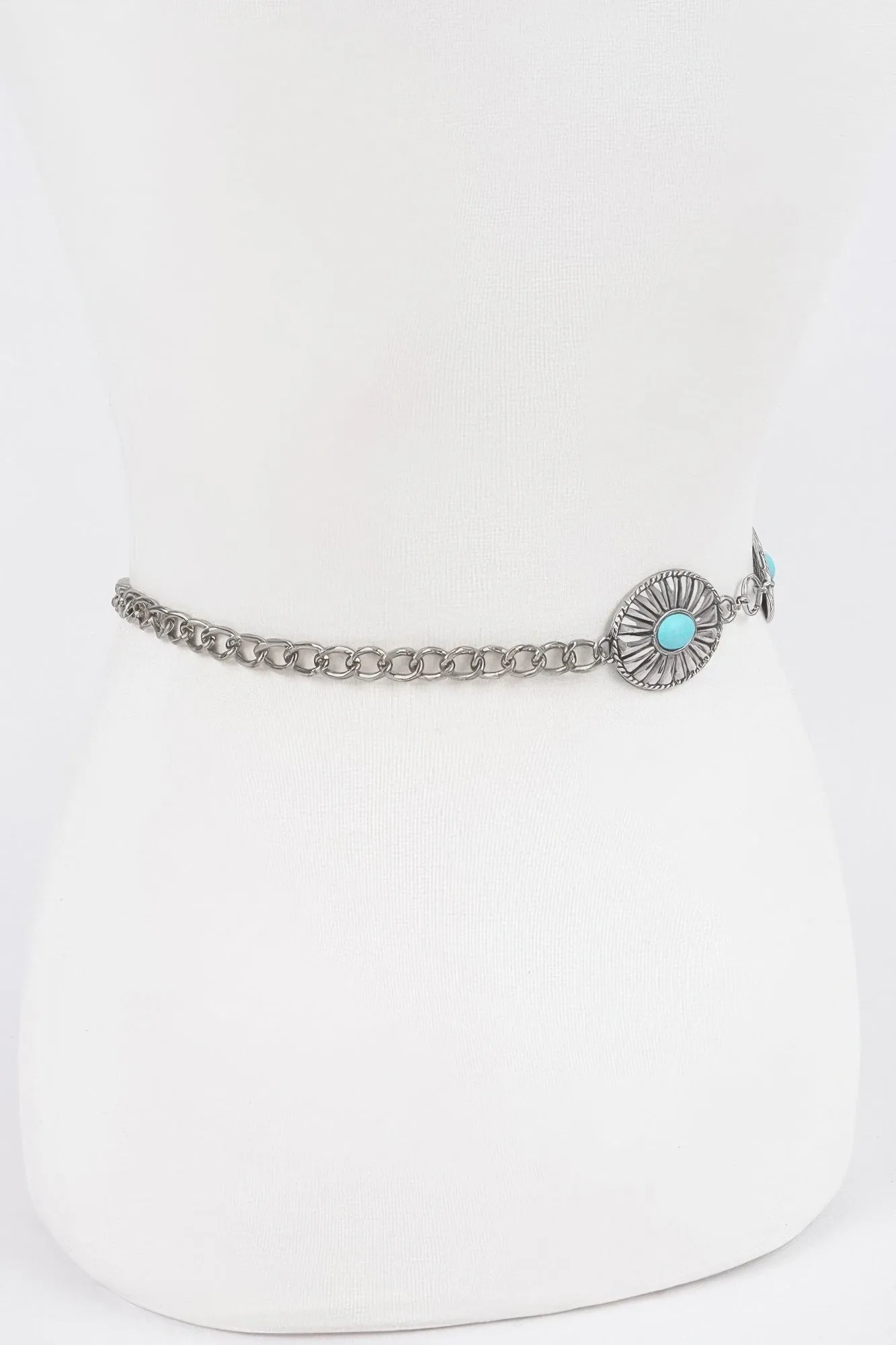 Western Style Metal Chain Belt