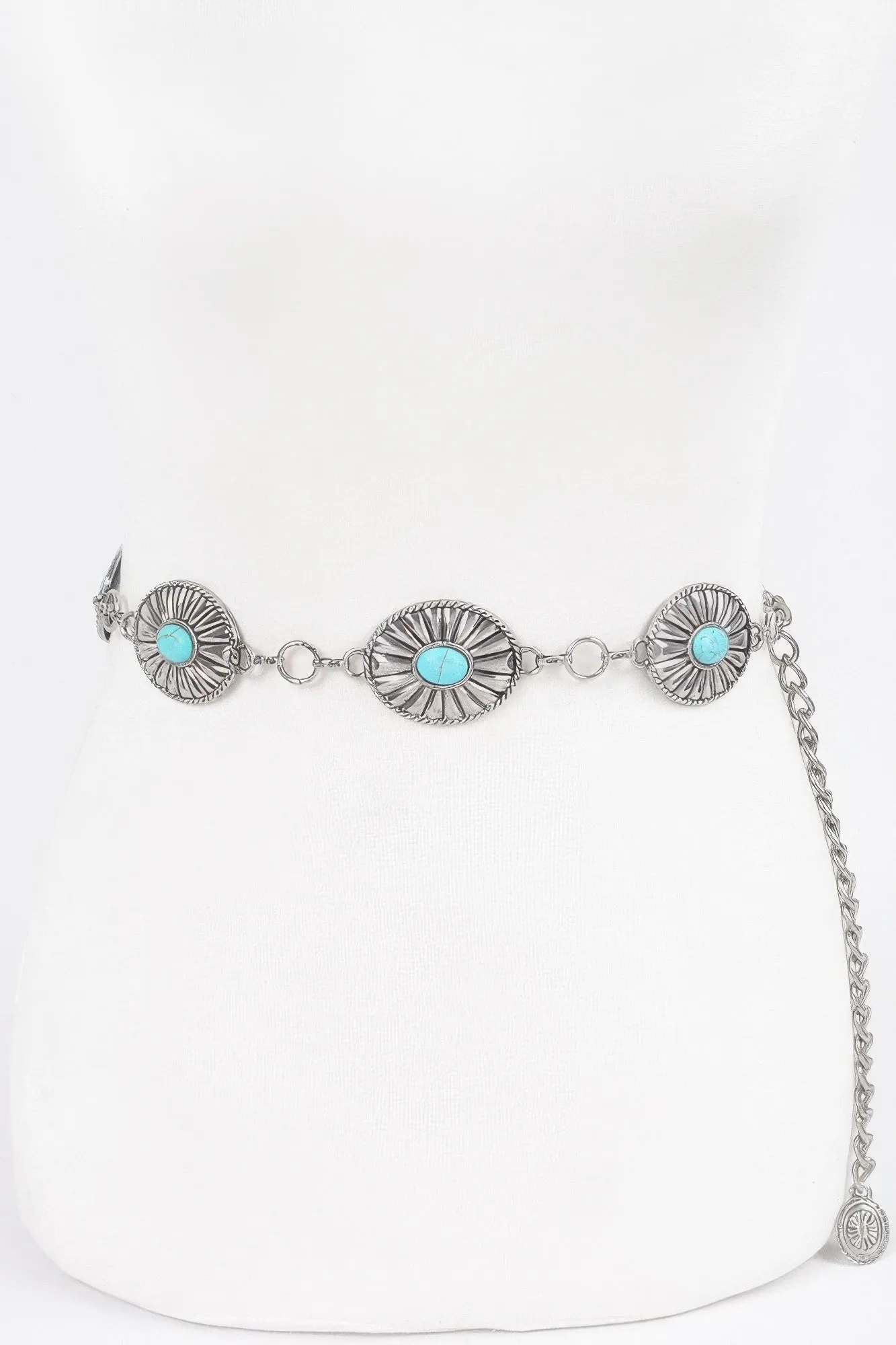 Western Style Metal Chain Belt