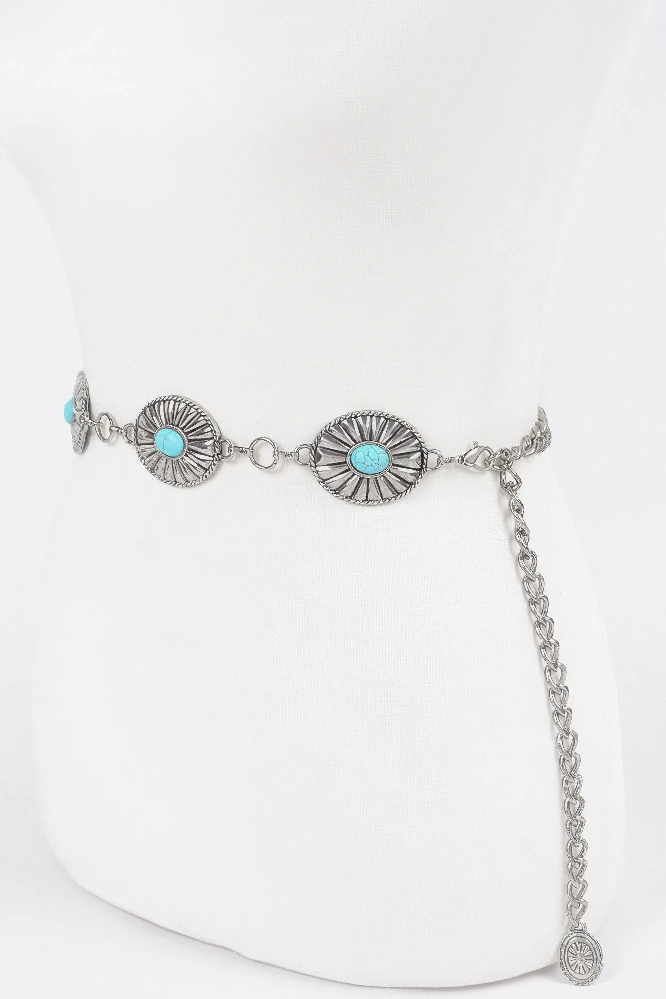 Western Style Metal Chain Belt