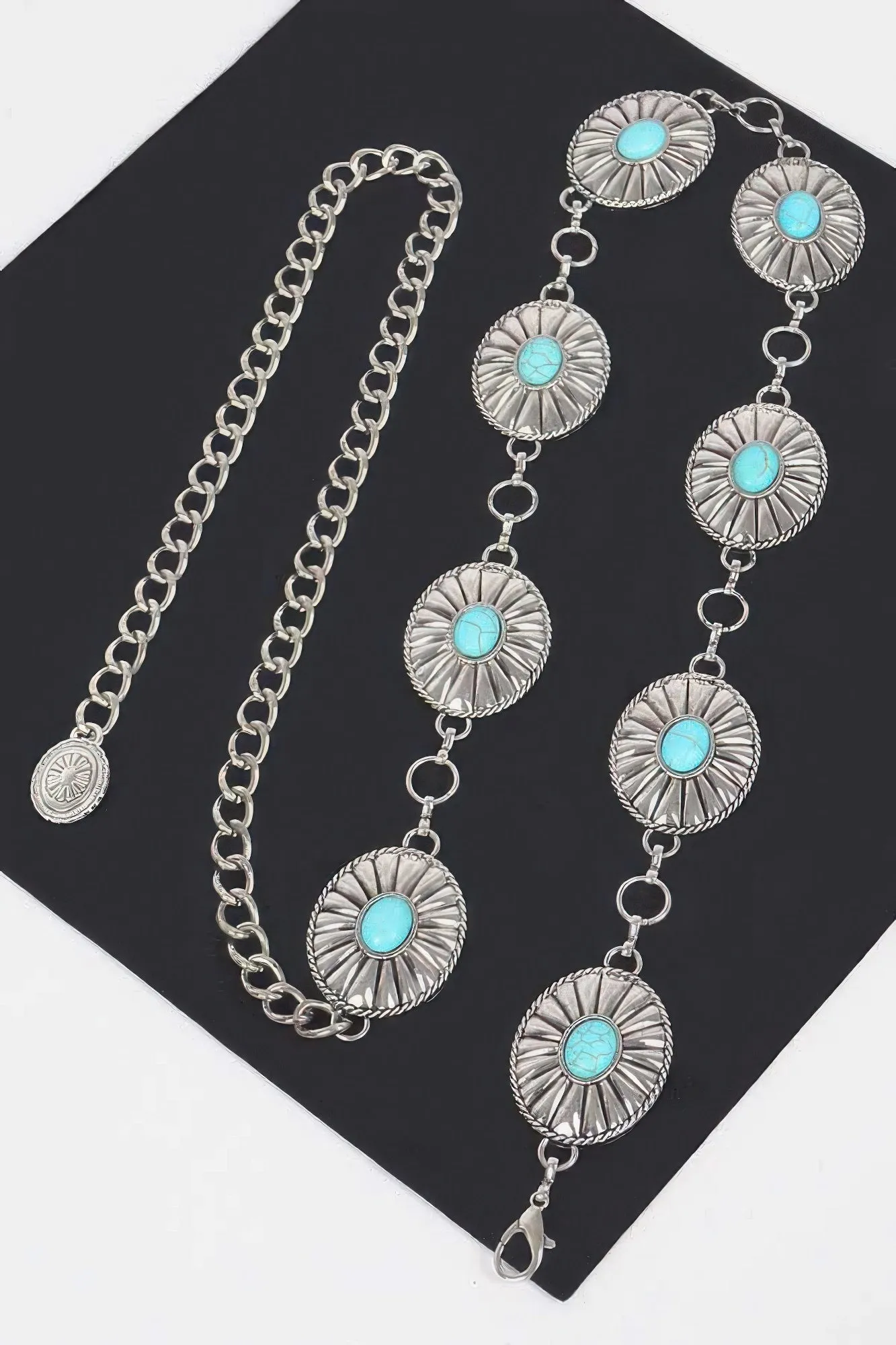 Western Style Metal Chain Belt