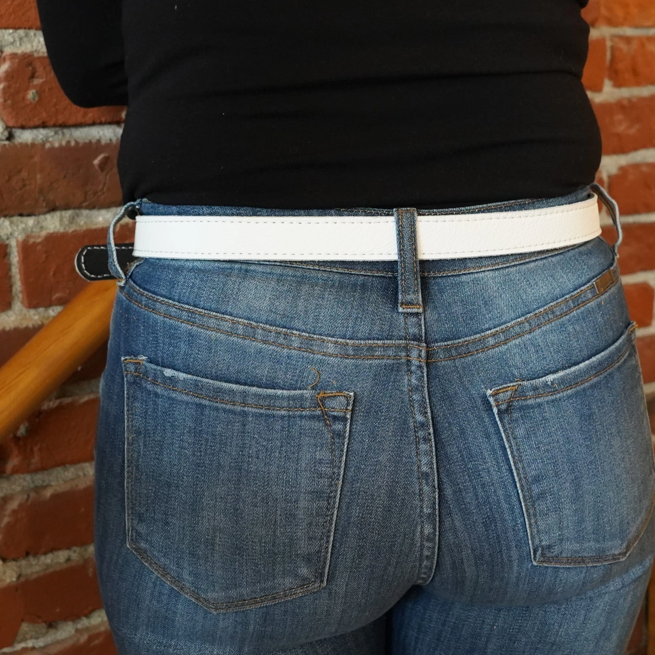 White 1 inch Belt