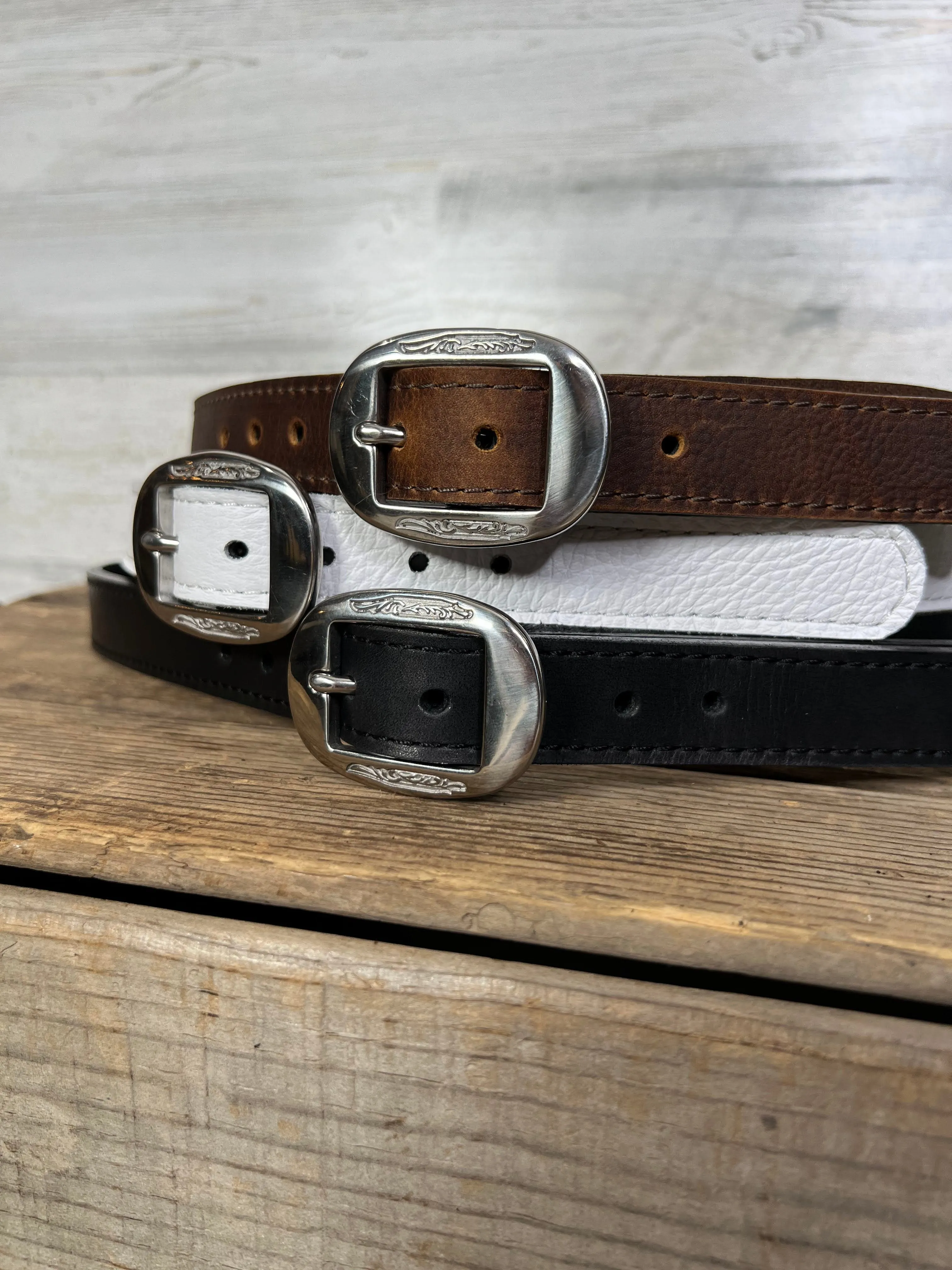 White 1 inch Belt