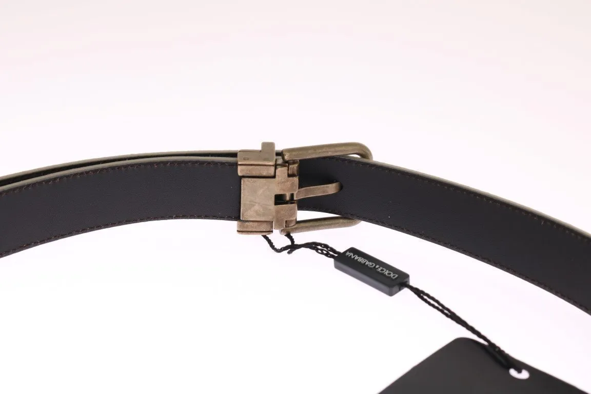 White Leather Gold Buckle Belt