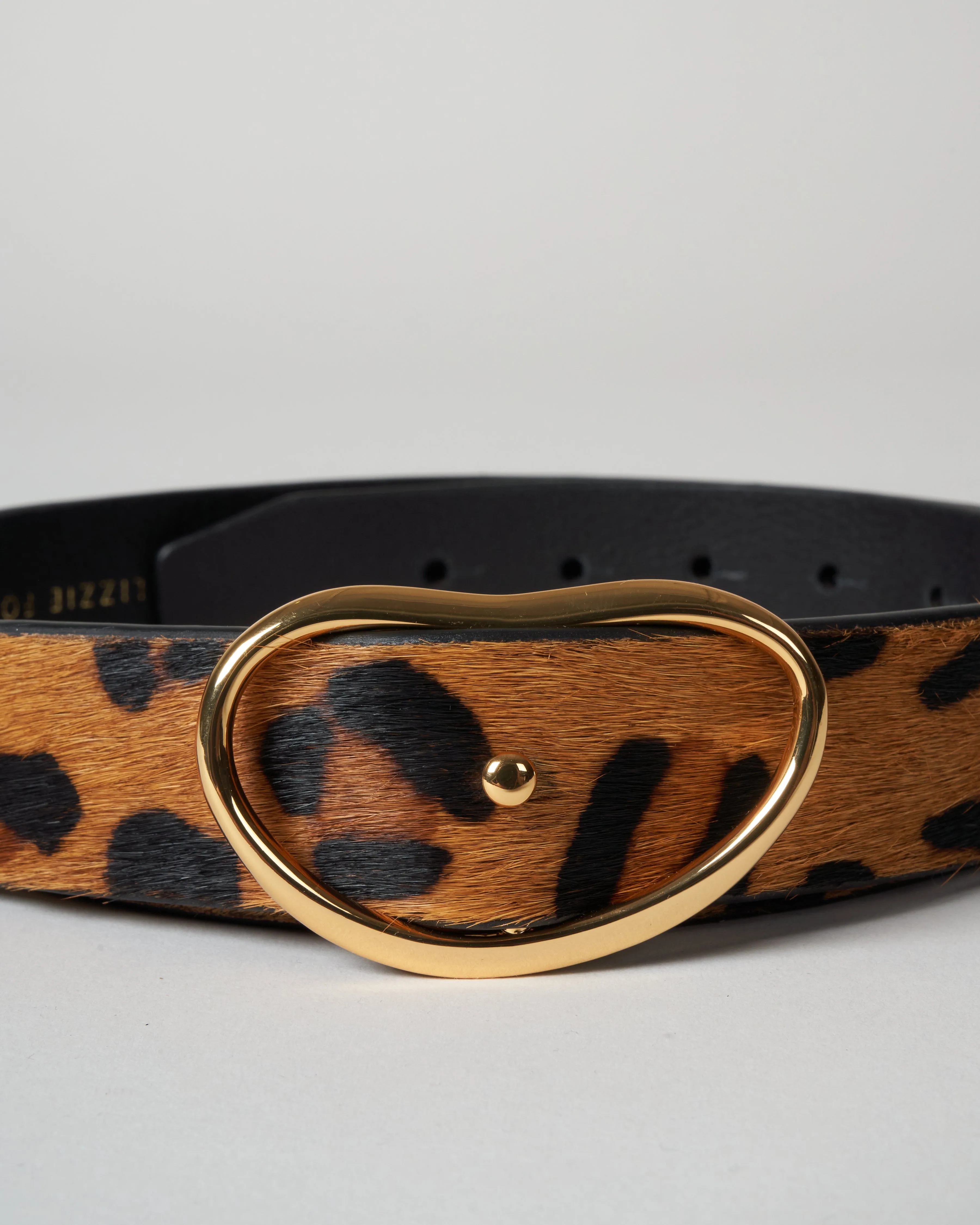 wide georgia belt - dark leopard