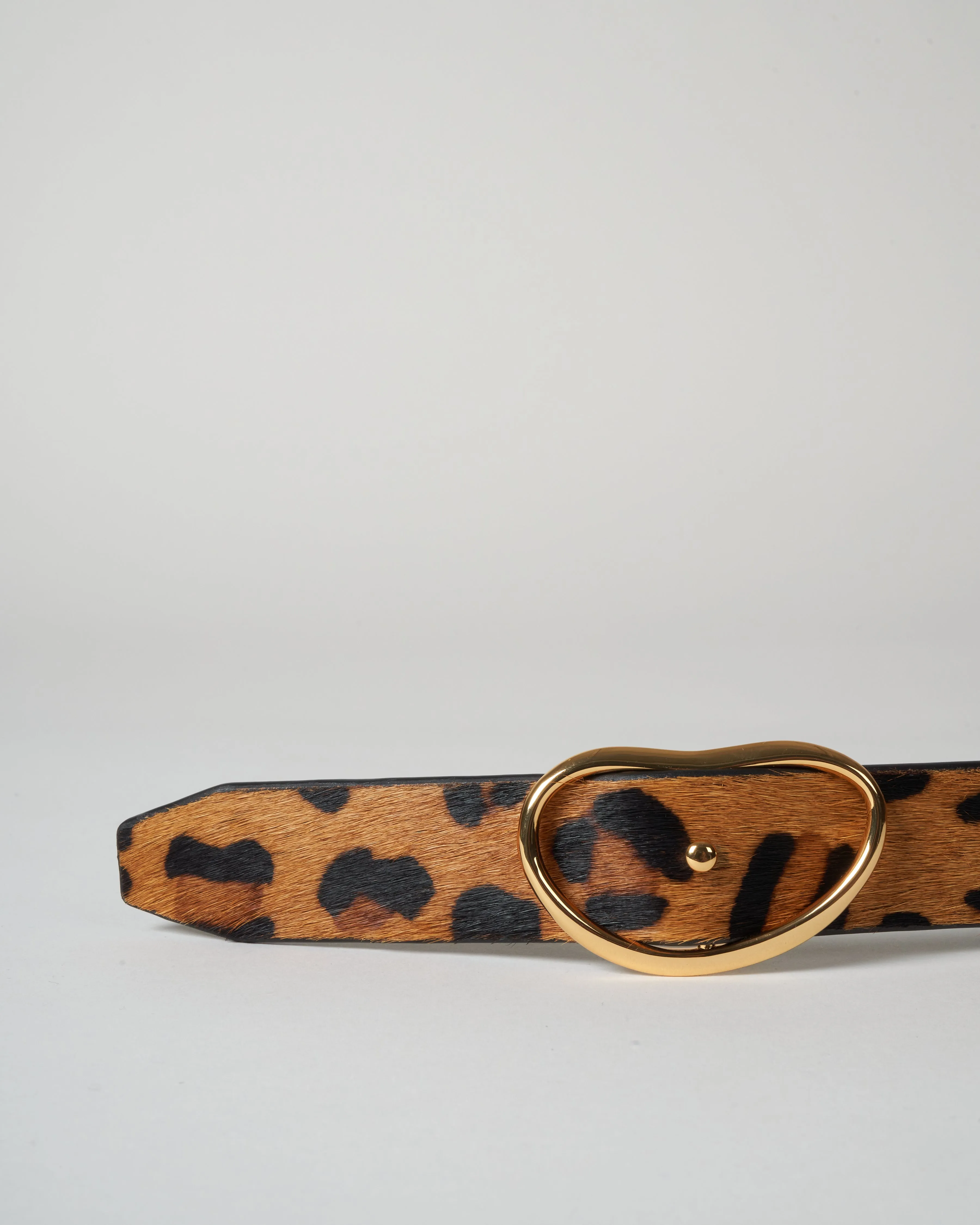 wide georgia belt - dark leopard