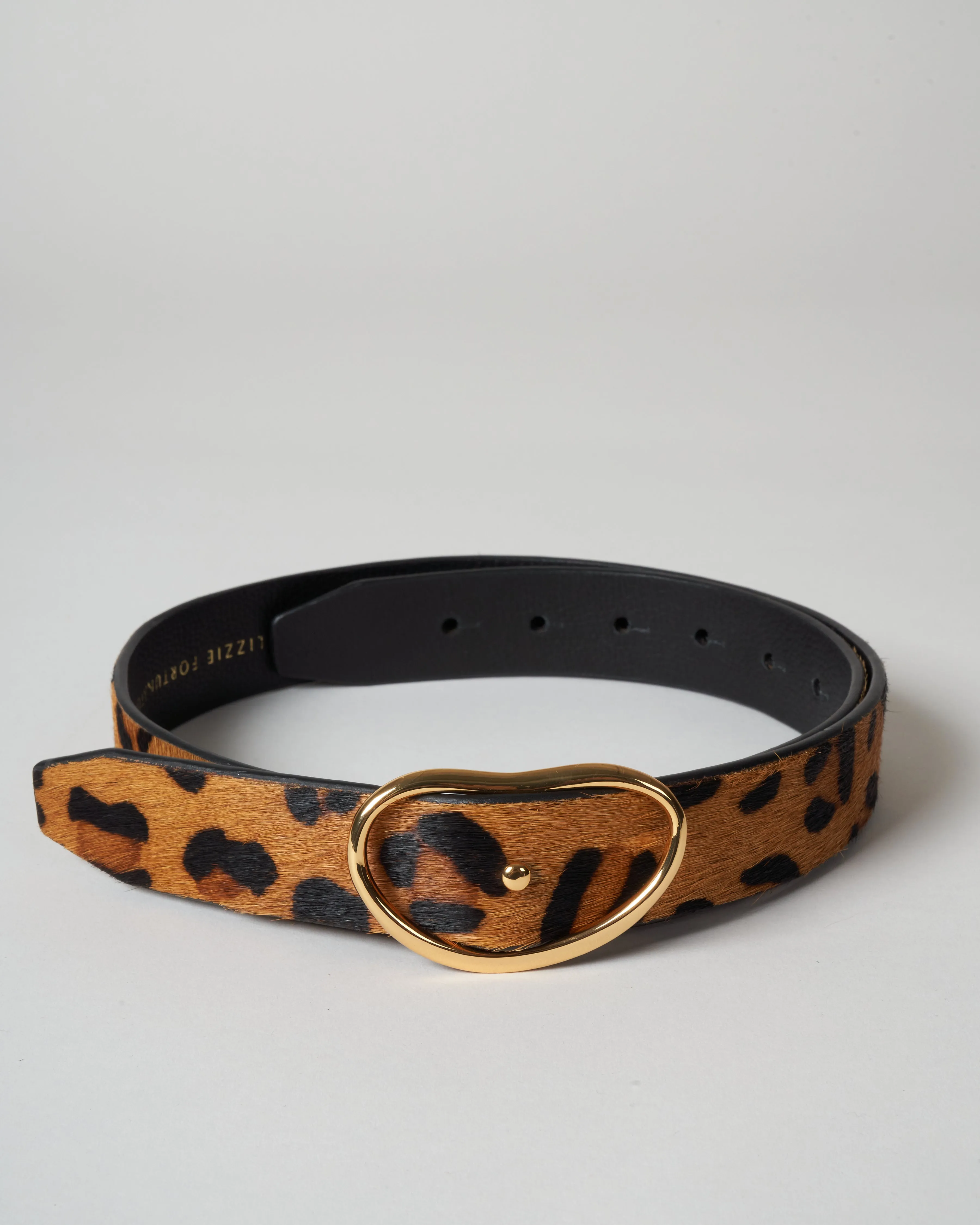 wide georgia belt - dark leopard