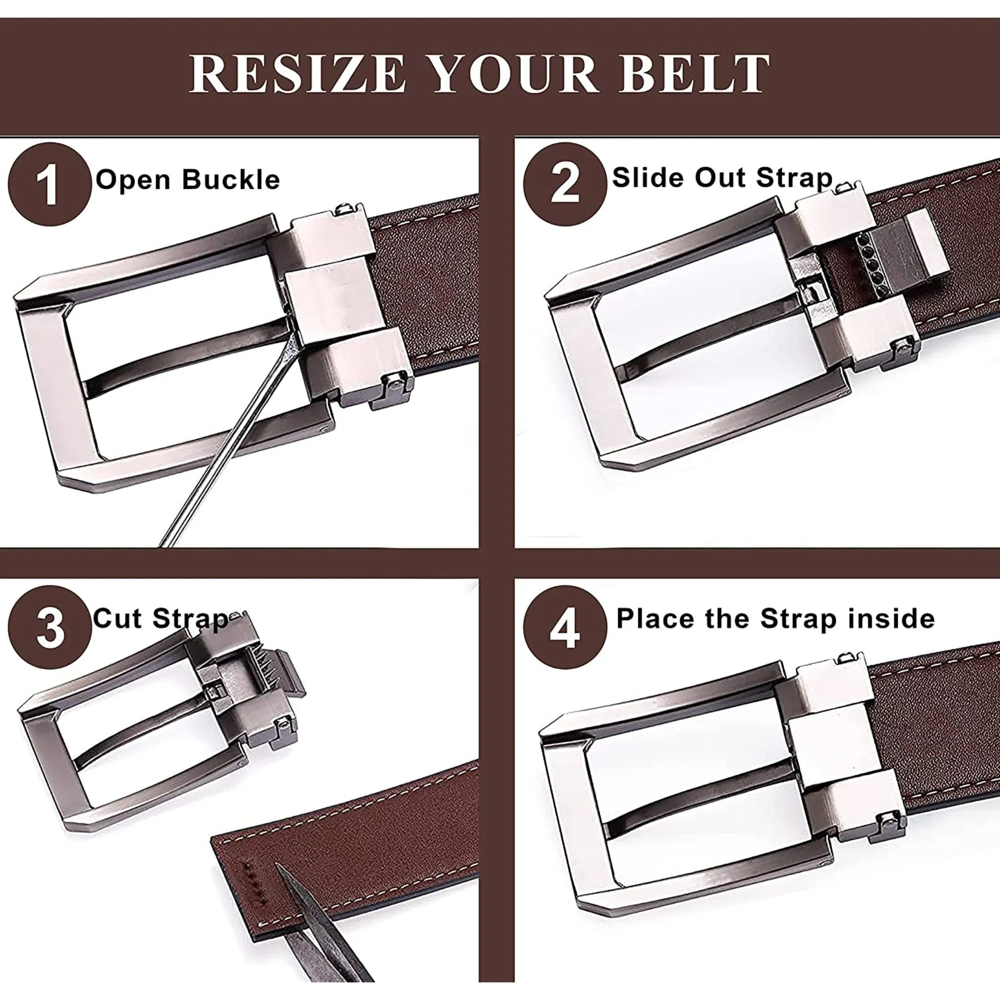 WILDHORN Premium Reversbile Leather Belt for Men