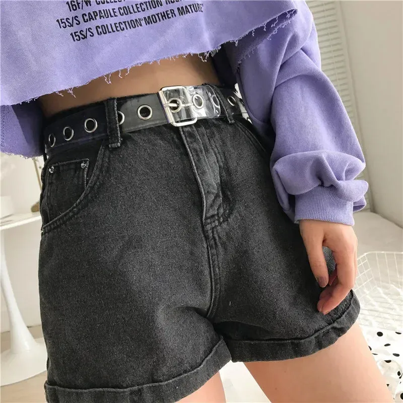 Women Clear Full Grommet Belt Female Disigner Punk Rivet Pin Buckle Waist Resin Plastic PVC Trouser Jeans Transparent Belts