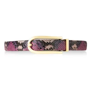 Women's Hand-painted Python Belt 25 MM