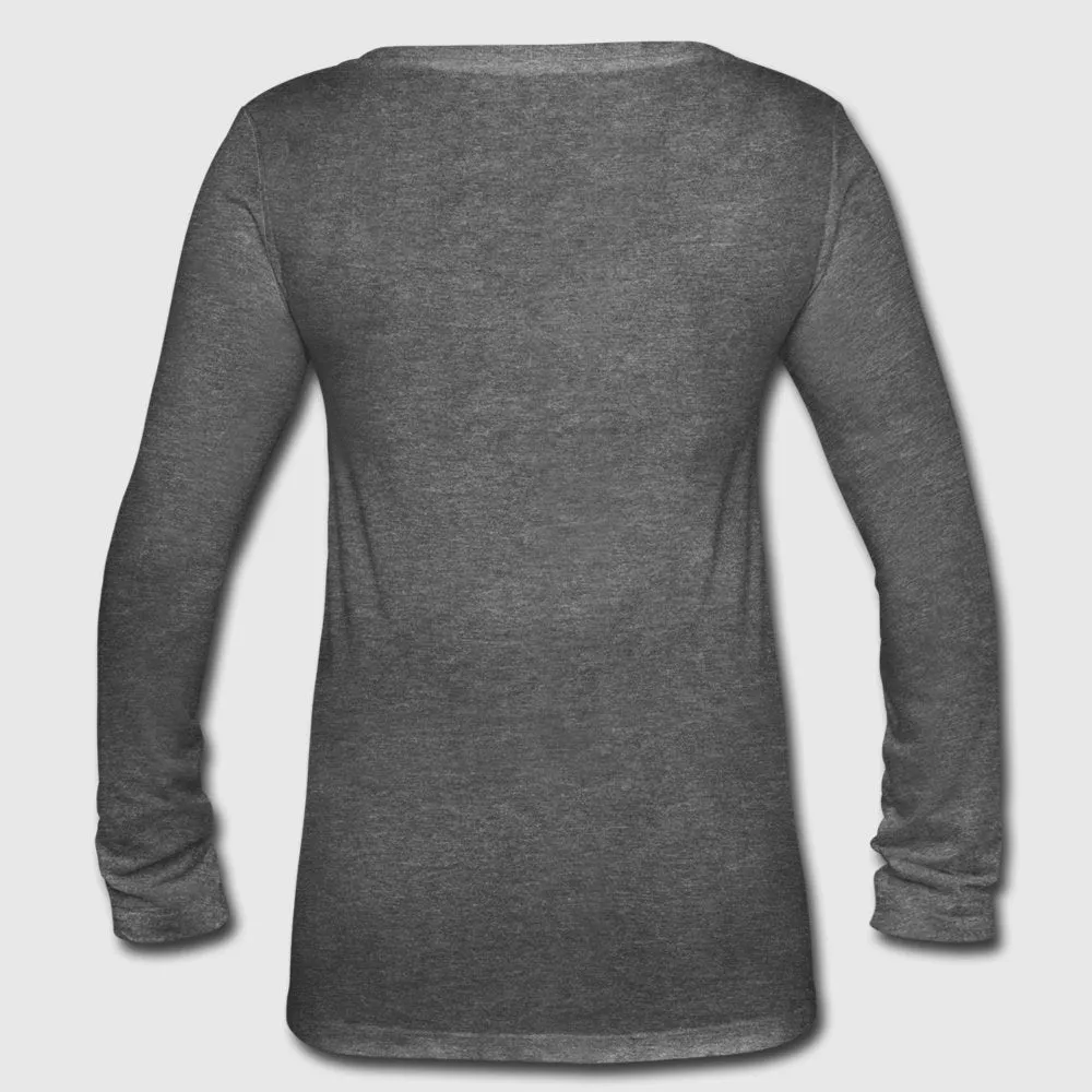 Women’s Long Sleeve  V-Neck Flowy Tee (Personalize)