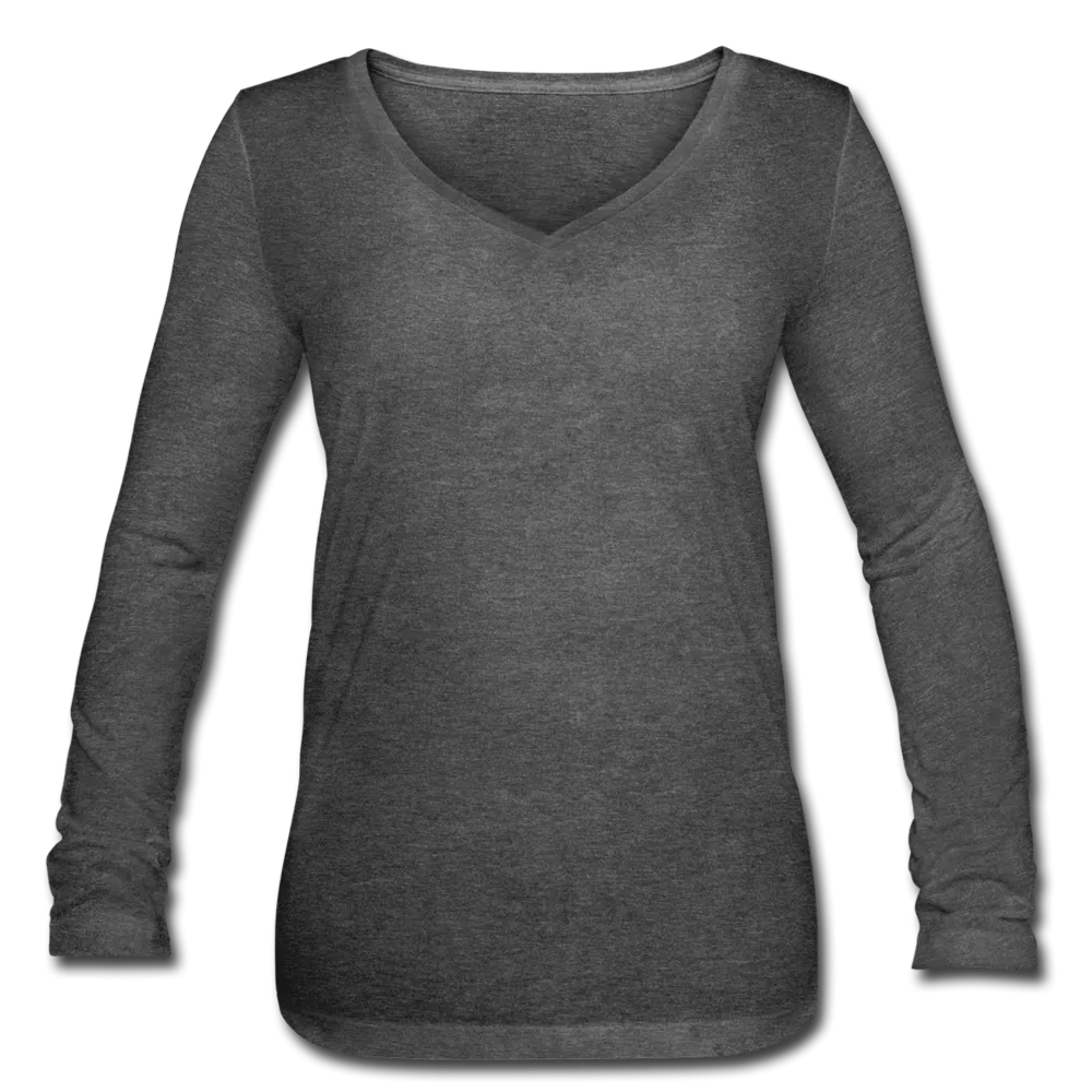 Women’s Long Sleeve  V-Neck Flowy Tee (Personalize)