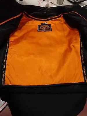 Women's Motorcycle Classic old school police style leather jacket with side laces