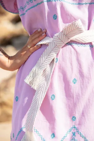 Woven Belt - Blush/White