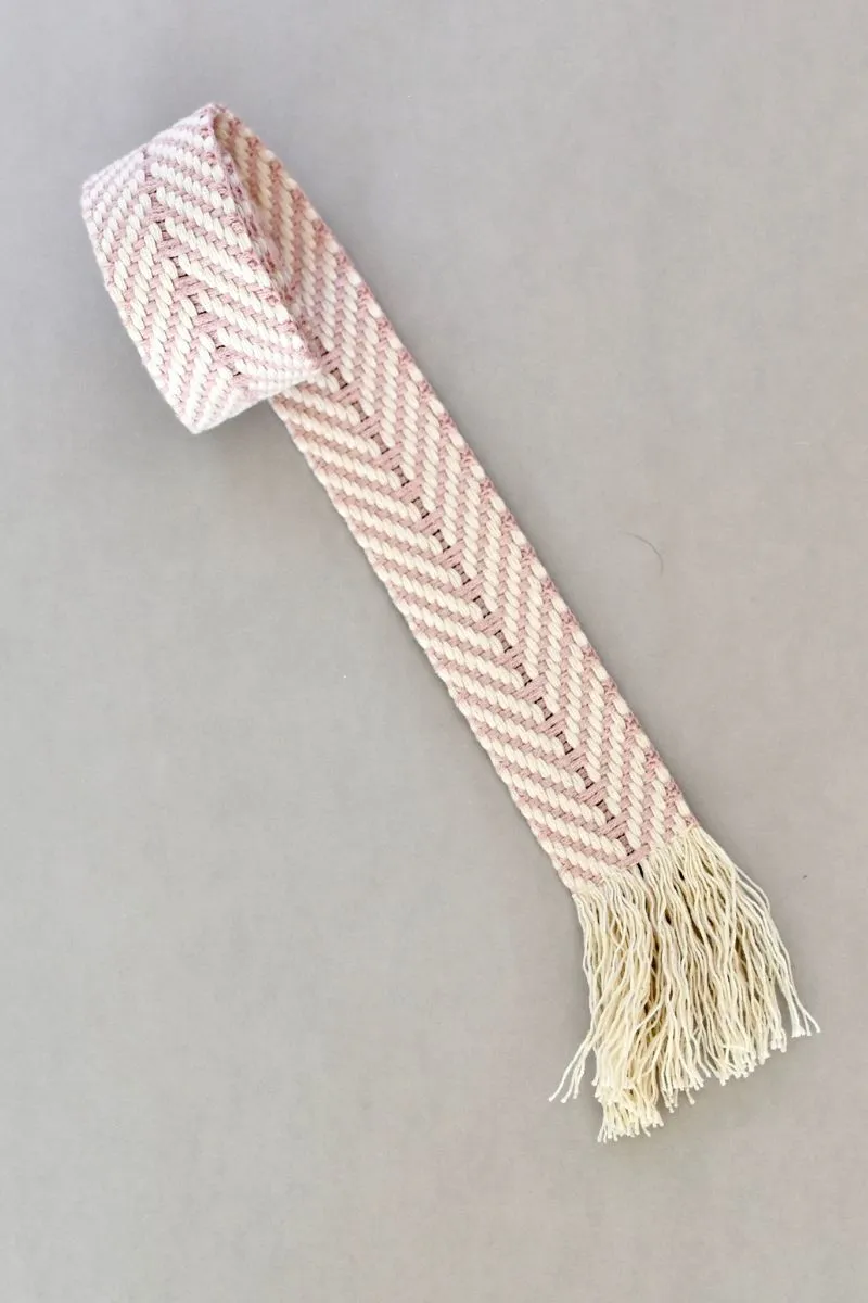 Woven Belt - Blush/White