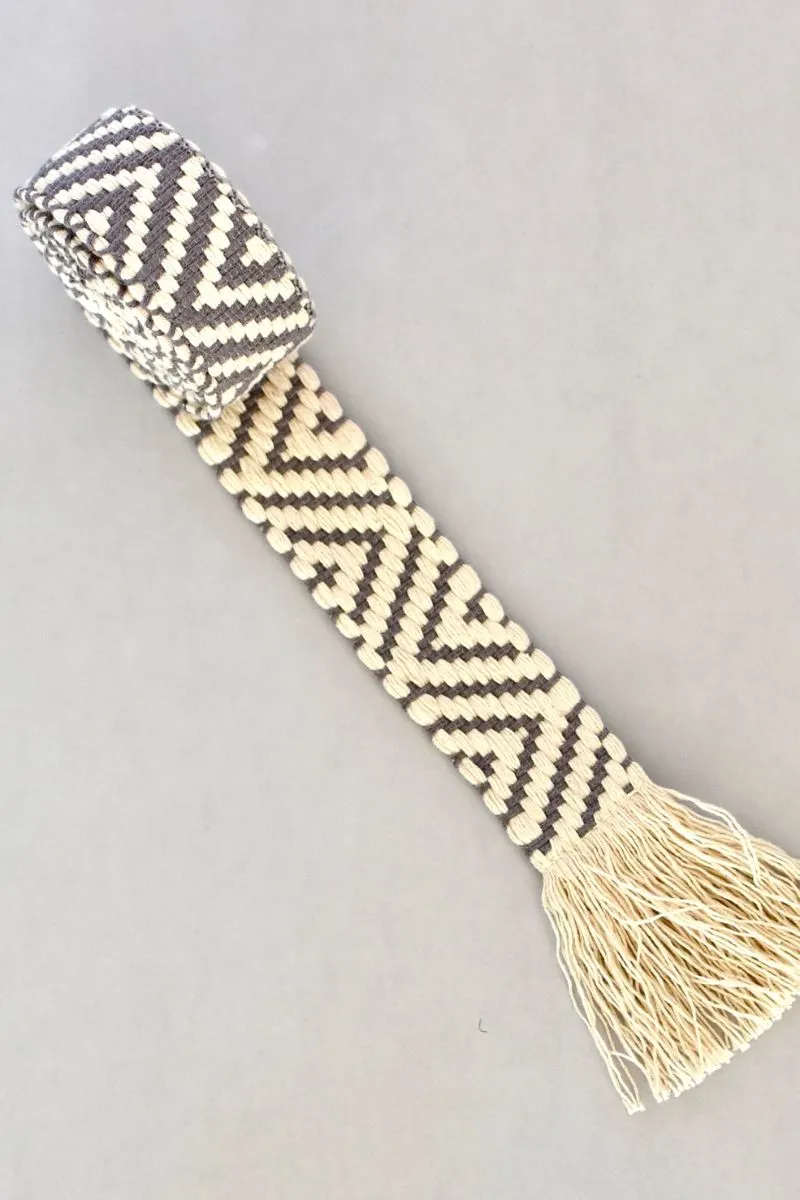 Woven Belt - Charcoal/Natural