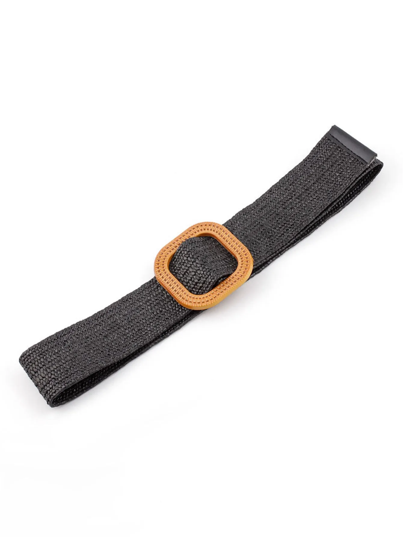 Woven Design Elastic Belt - Black - FD ⚡