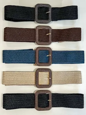 Woven Square Buckle Belts (5 Colours)
