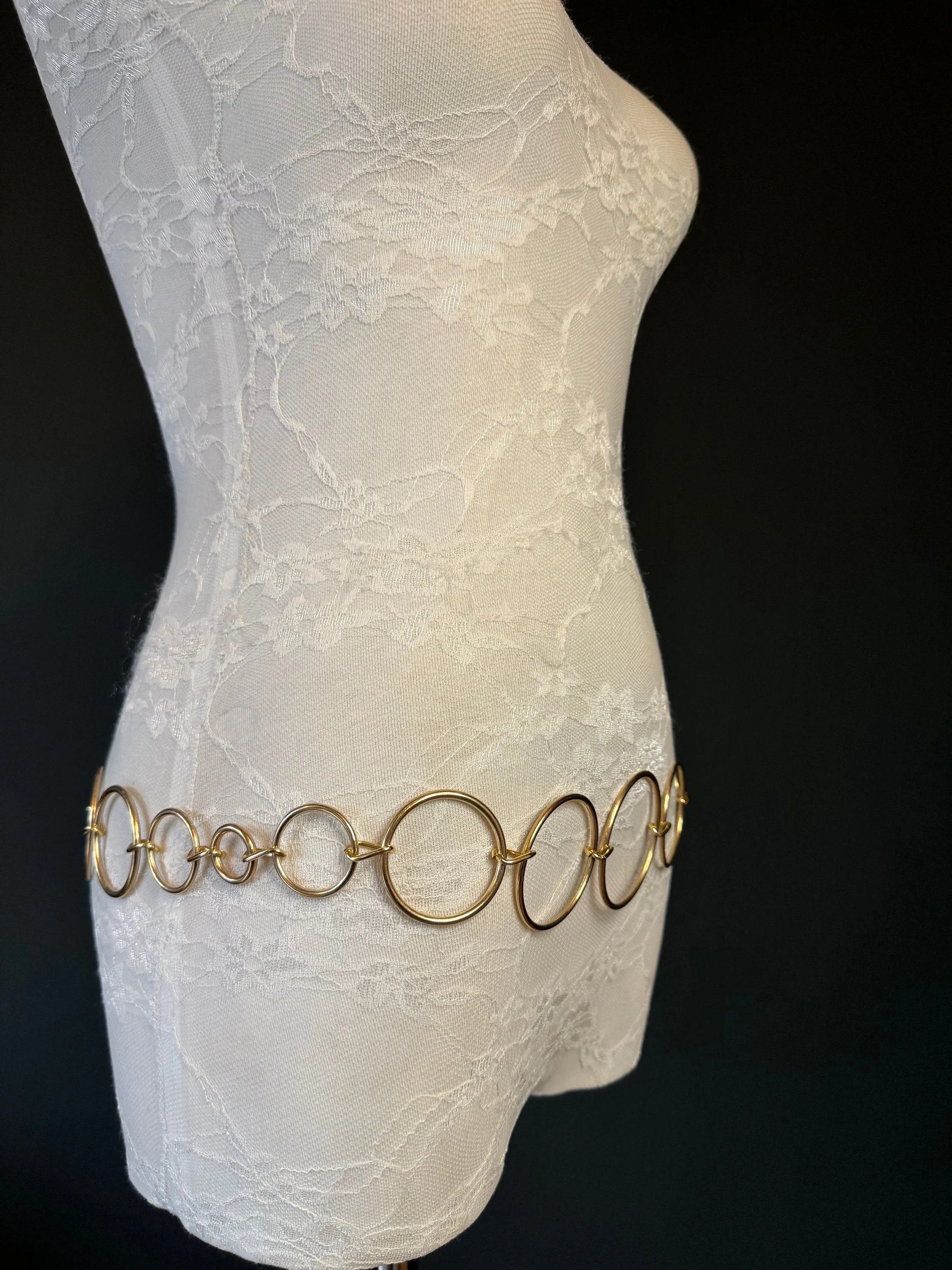 X-long Belt, Ring Belt, Fashion Belt, Silver, Gold, Ring Belts, Silver or Gold, Waist size 18”-60”, Dress Belt, Swimwear, Tops, Gift