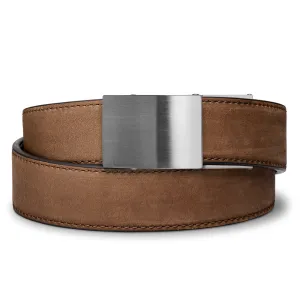 X4 BUCKLE | BROWN BUFFALO LEATHER GUN BELT