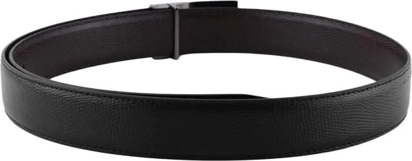 ZEVORA Men Genuine Leather Reversible Belt (Black)