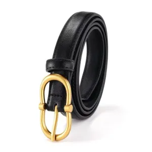 Zurich Leather Belt - Black
